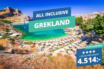 4-stjärniga All Inclusive-resor till Grekland från 4.514 kr