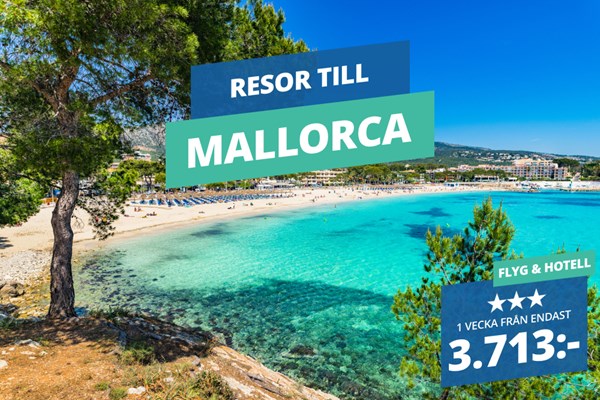 1 vecka på Mallorca – Sista minuten-resor från endast 3.713:-