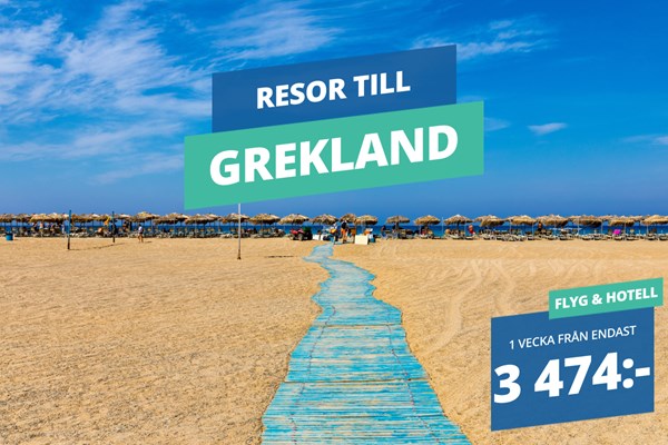 Res på en 1-veckas strandsemester till Grekland i maj från ENDAST 3 472:-