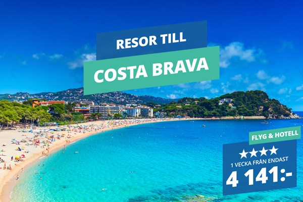 Res billigt på 4★ semester i september till Costa Brava från ENDAST 4 141:-