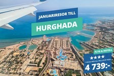 Få en strålande start på det nya året med sol och värme – 4? januariresor till Hurghada med All Inclusive från 4 739:-