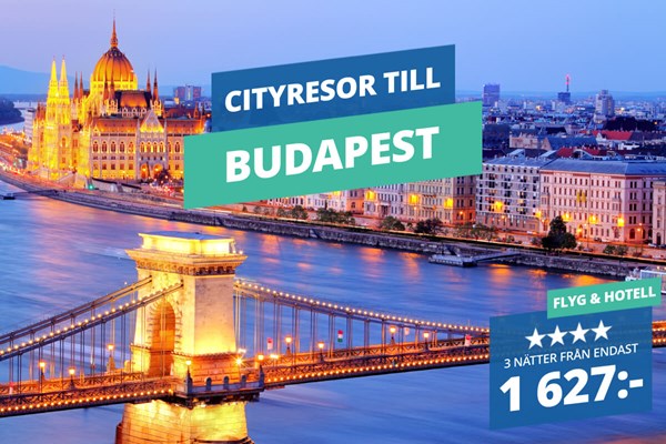 Res på storstadssemester till Budapest – 3 nätter med flyg och 4★ hotell från 1 627:-