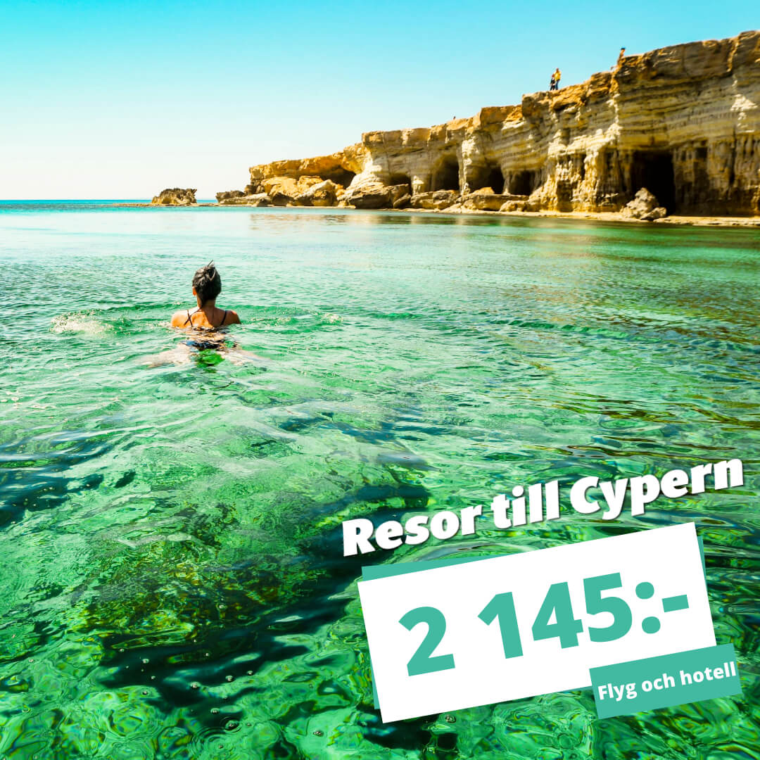 1 veckas semester på Cypern till fyndpris – sista minuten-resor från 2 145:-