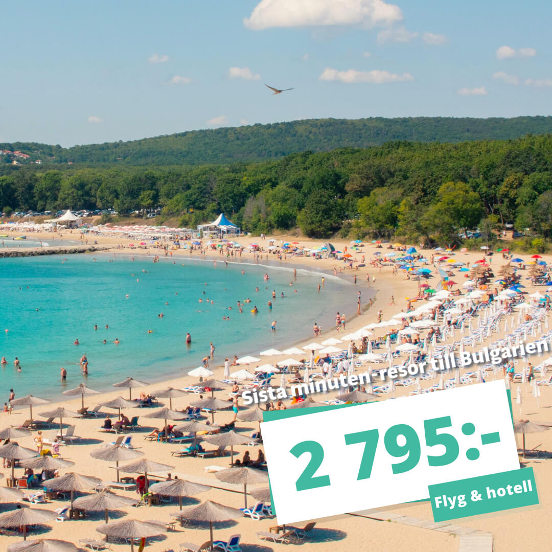 Skarpt sista minuten-erbjudande: Bulgarien från endast 2 795 kr inklusive flyg och hotell med frukost!