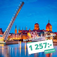 Åk på höstlov till Gdansk i oktober från ENDAST 1 257 kr