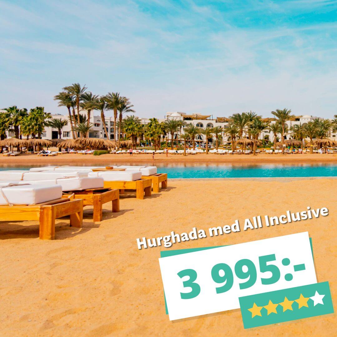 Avsluta året med en resa till värmen – 4? resor till Hurghada med All Inclusive från 3 995 kr!