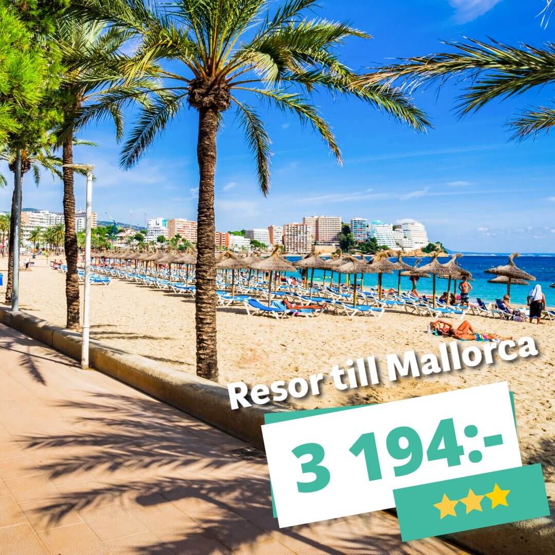 Badsemester på Mallorca – Boka din resa till nästa år från 3 194:-
