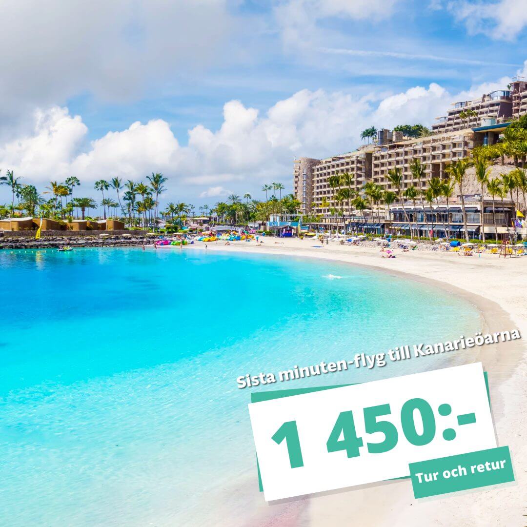 Sista minuten-flyg t/r till Kanarieöarna från 1 450:-
