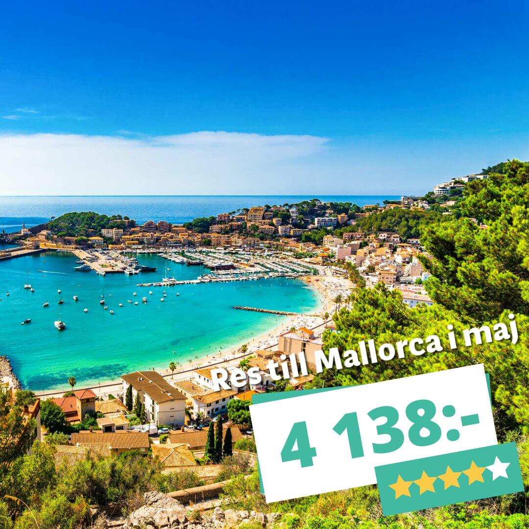 Billiga 4?-resor till Mallorca i maj med flyg och hotell från 4 138:-