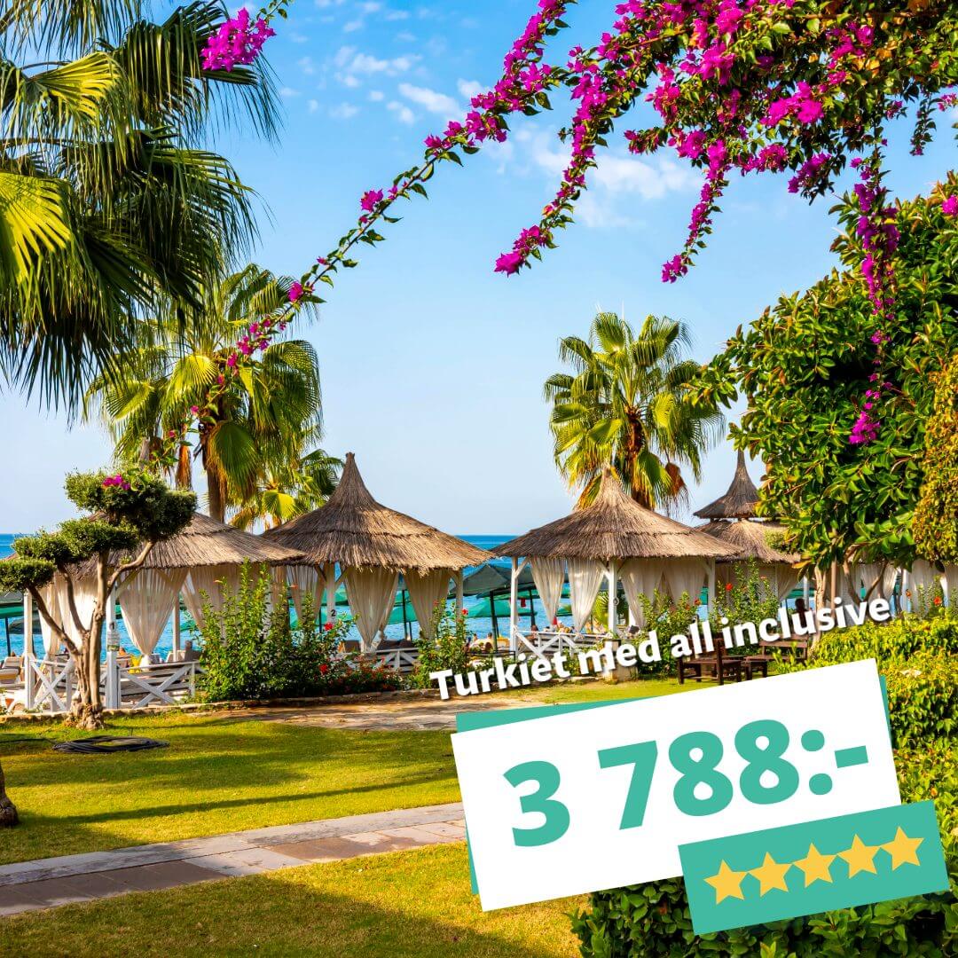 5? vårresor till Turkiet med all inclusive från 3 788:-