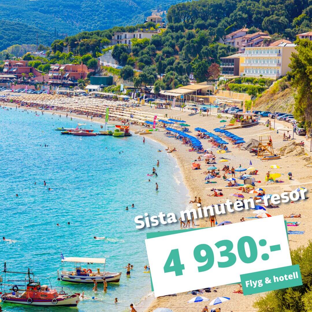 Sista minuten-resor till sydens sol från endast 4 930 kr.