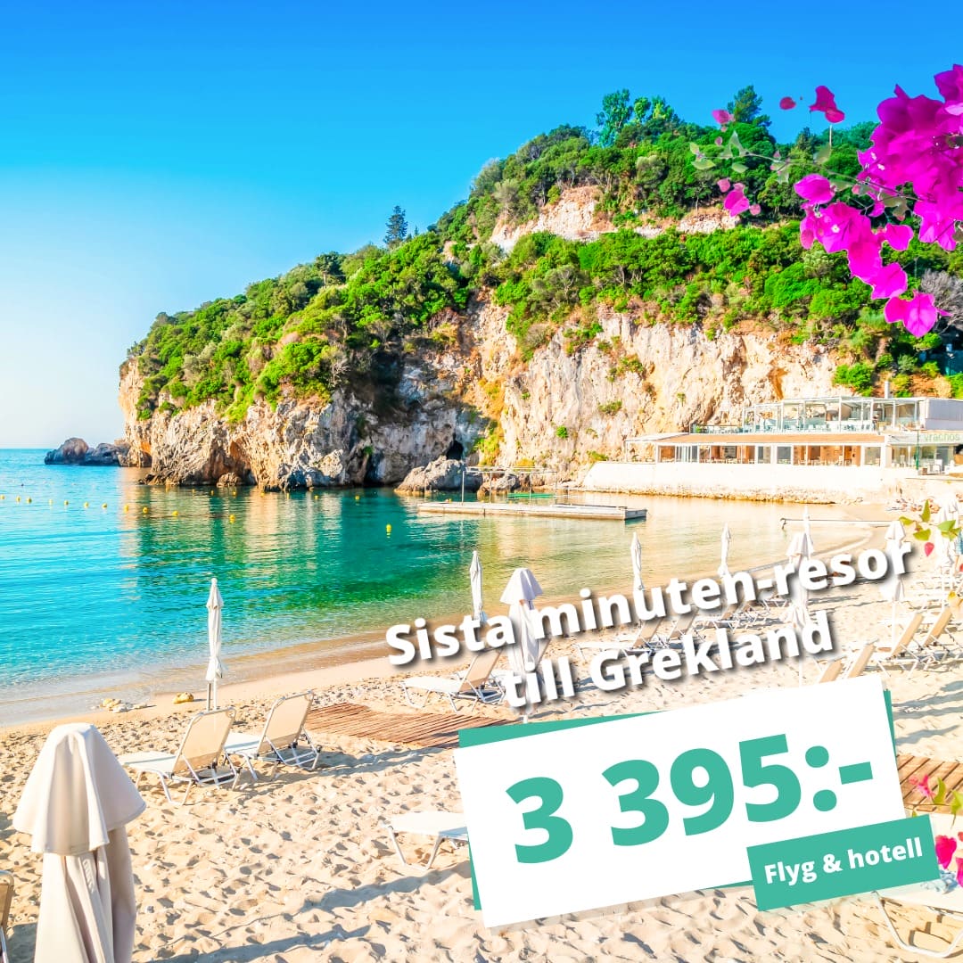 Sista minuten-resor till Grekland – 1 veckas semester från 3 395:-