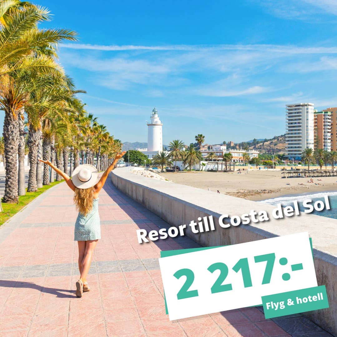 Res till Costa del Sol i november från 2 217 kr inklusive flyg tur och retur och hotell!