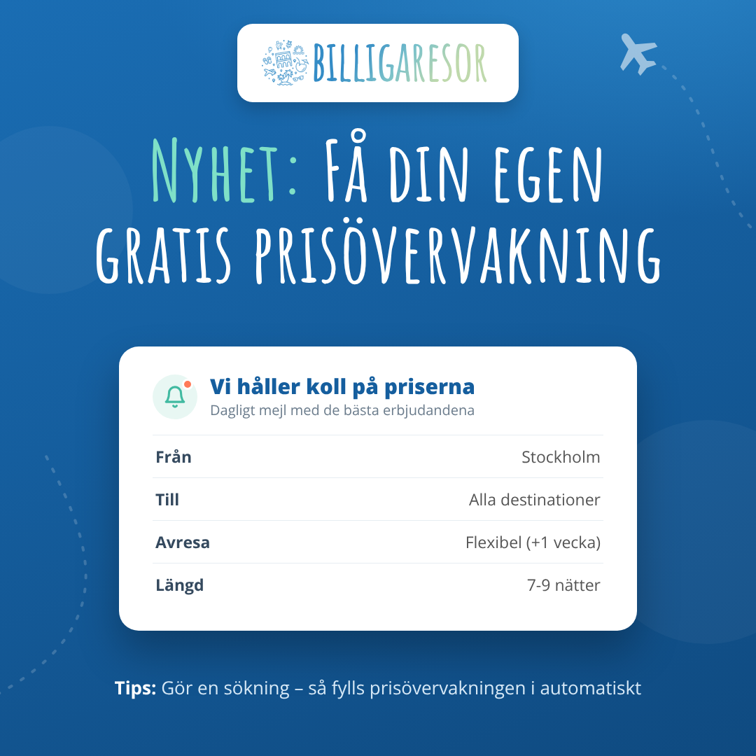 NYHET: Få din egen gratis prisövervakning